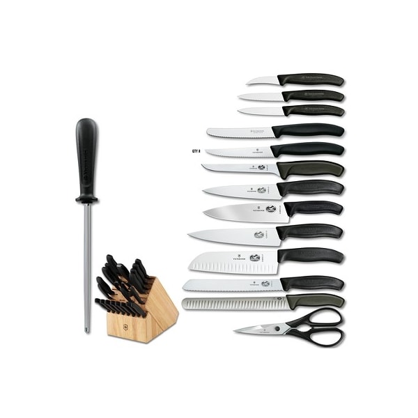 Swiss Army Brands 2024 Victorinox 6.7000.22Us1 Kitchen Swiss Classic Block Sets 22-Piece Block Set Black Packaged VIC-6.7503-X2 - main